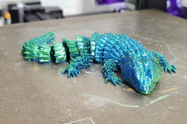 Articulated Armadillo Lizard UK TikTok Craze Articulating Lizard Fidget Toy Reptile Flexible Toy 3D Printed Crocodile Skink image 2
