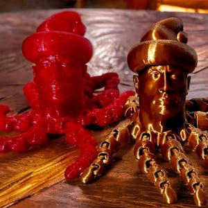 Santa Rocktopus – Dwayne “The Rock” Octopus Fidget Toy | Funny Desk Decor | Christmas Gift & Stocking Stuffer