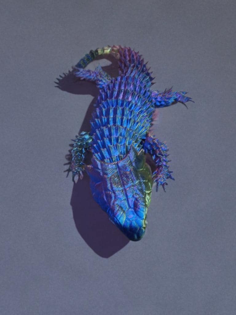 3Dプリントのアルマジロトカゲ – 関節式フィジェットトイ