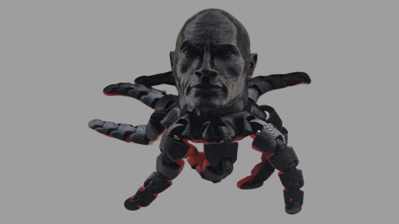 Dwayne Johnson Rocktopus Fidget Toy: Mega 3D Printed Flexi Octopus image 16