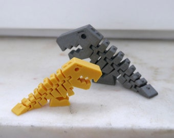 Flexi Rex key chain- Fidget 3D Printed Keyring
