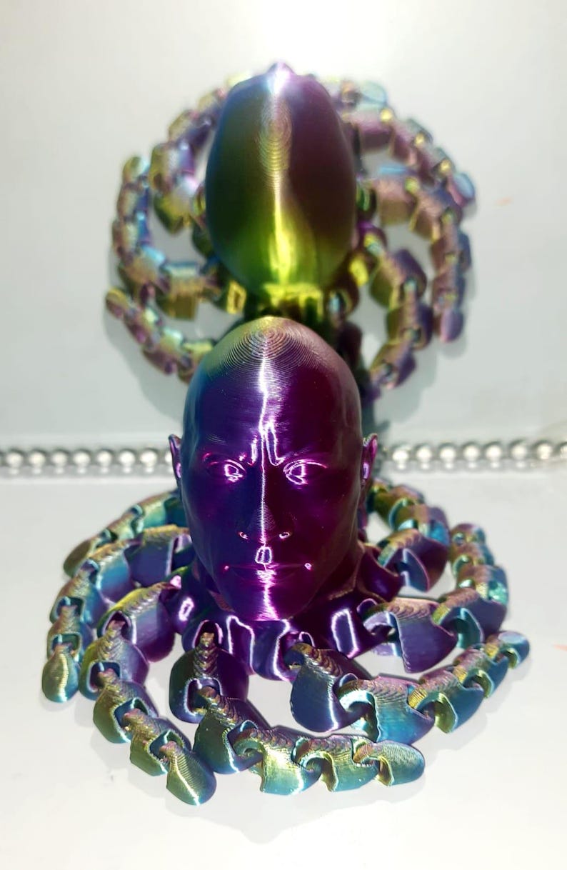 Rocktopus Fidget Toy: 3D-geprint Dwayne Johnson Octopus-bureaudecor afbeelding 8