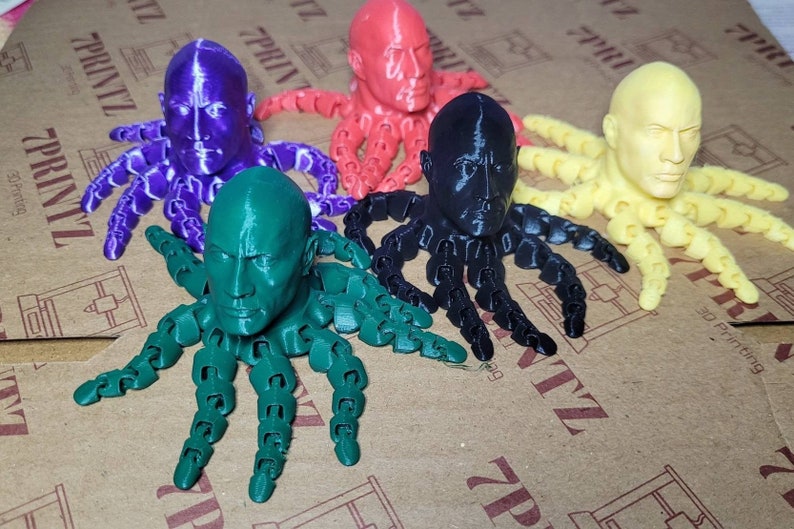 Rocktopus fidget toy 2 colour option Dwayne Johnson octopus Flexi toy fidget toy image 7