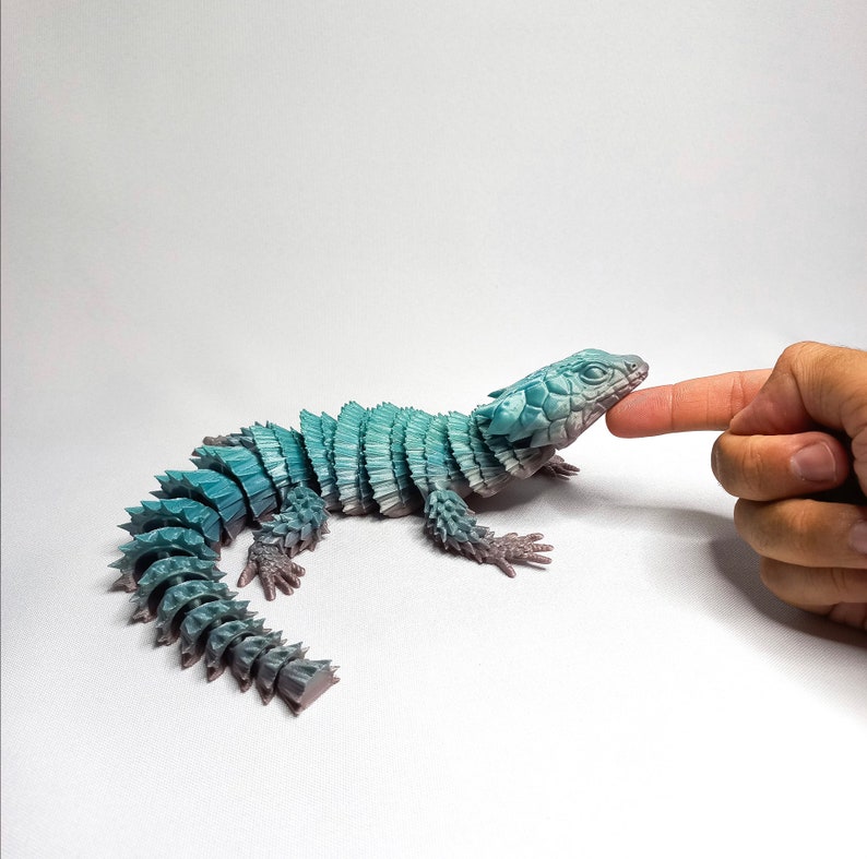 Articulated Armadillo Lizard UK TikTok Craze Articulating Lizard Fidget Toy Reptile Flexible Toy 3D Printed Crocodile Skink zdjęcie 6