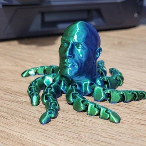 Rocktopus fidget toy 2 colour option Dwayne Johnson octopus Flexi toy fidget toy image 4