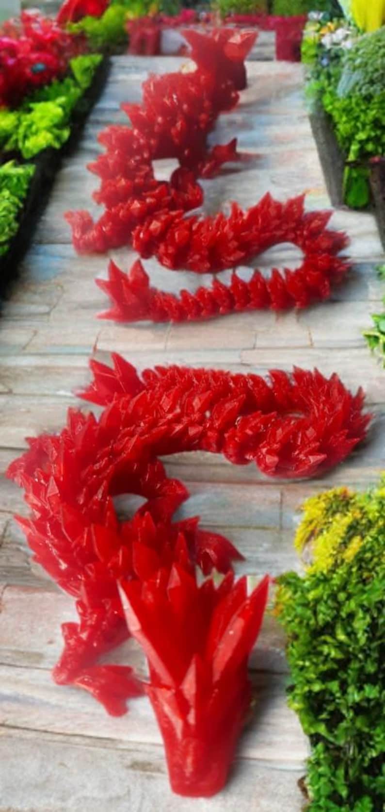 Articulating Crystal Dragon Fidget Toy: 3D Printed PLA Decor image 9