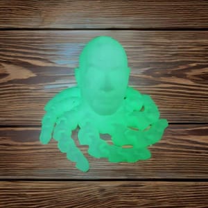 Rocktopus Fidget Toy: 3D-geprint Dwayne Johnson Octopus-bureaudecor afbeelding 15