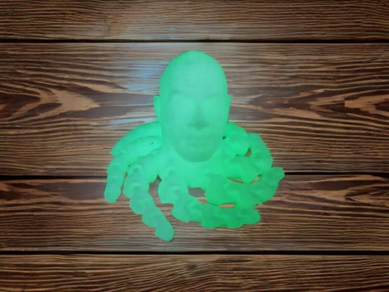 Rocktopus Fidget Toy: 3D-geprint Dwayne Johnson Octopus-bureaudecor afbeelding 15