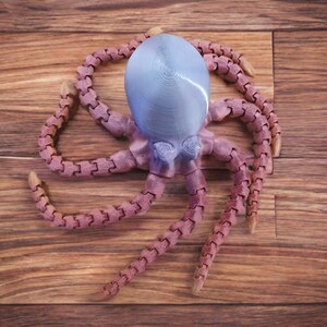 Articulating Octopus 2.0 Toy – 3D Printed Fidget Desk Decor | Stress Relief & Office Gadget image 9