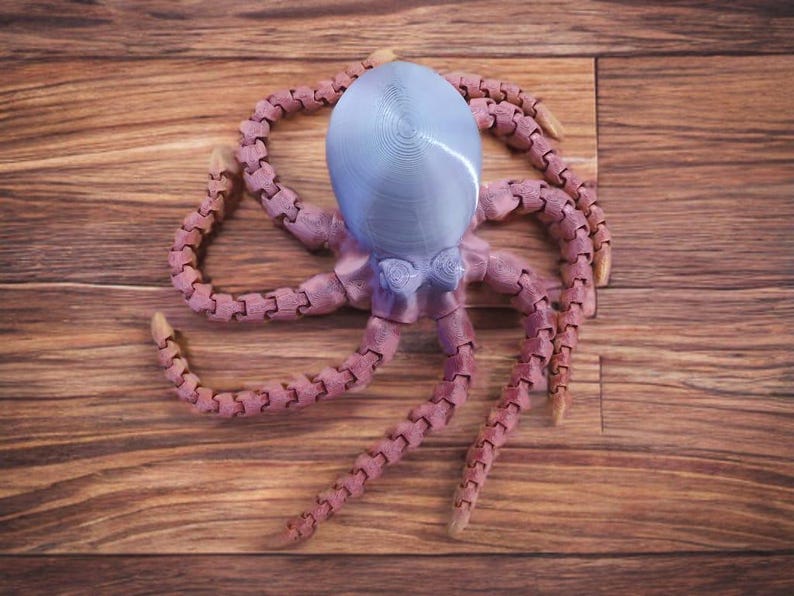 Articulating Octopus 2.0 Toy – 3D Printed Fidget Desk Decor | Stress Relief & Office Gadget image 9