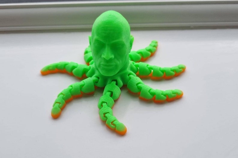 Rocktopus fidget toy 2 colour option Dwayne Johnson octopus Flexi toy fidget toy image 8