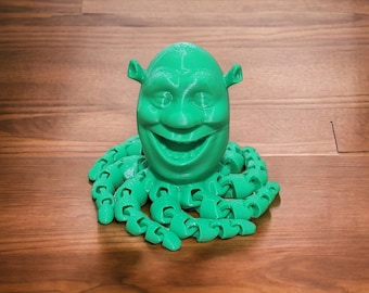 Juguete antiestrés Shrektopus impreso en 3D: divertido pulpo de Shrek / Regalo de Navidad / Relleno de calcetines / Juguete articulado de escritorio