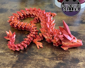 Articulating Crystal Dragon Fidget Toy: 3D Printed PLA Decor
