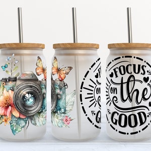 Focus on the Good 16 Oz Libbey Glass Can Tumbler Sublimation Design ...
