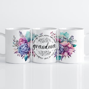 Oma - Großmutter - 15 Unzen Mug Wrap Sublimationsdesign - Kaffeebecher Wrap Design - Digitaler Download PNG