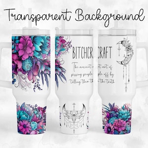 Bitchcraft - 40oz Quencher Tumbler Wrap Sublimation Design - Design Digital Download PNG
