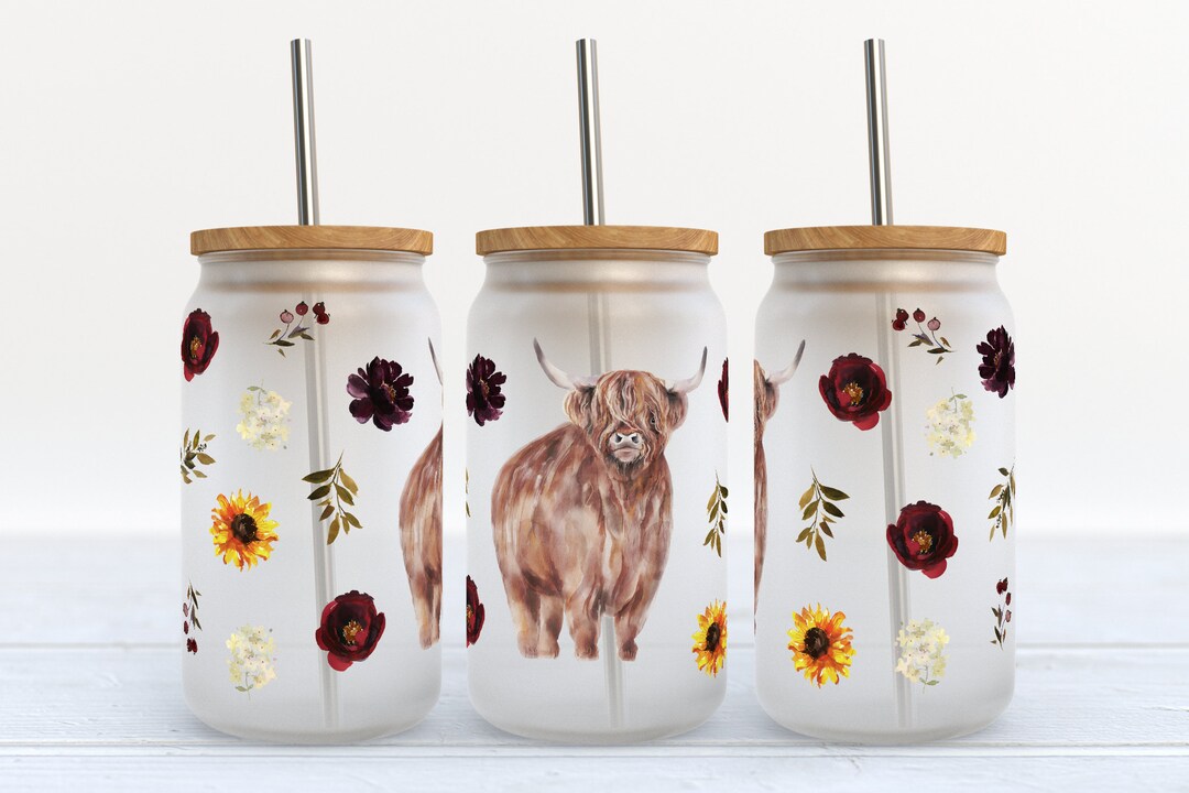 16 Oz Libbey Glass Can Tumbler Sublimation Design Design Digital ...