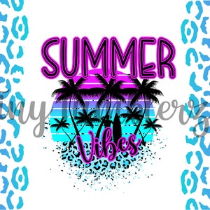 Summer Vibes - 16 Oz Libbey Glass Can Tumbler Sublimation Design ...