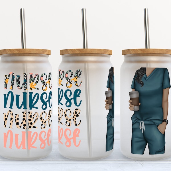 16 oz Libbey Glass Can Tumbler Sublimation Design - Design Digital Download PNG