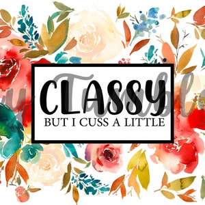Classy but I Cuss A Little 16 Oz Libbey Glass Can Tumbler Sublimation ...