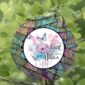 Wind Spinner Png / Mariposas - Memorial / Descarga digital / Wind Spinners para jardines / Sublimación redonda de 10,5 pulgadas