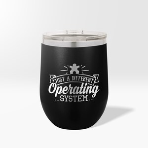 Engraved Autism Tumbler, Just A Different Operating System, Autism Awareness Double Wall Insulated Water Bottle, Wine Coffee Mug tumbler