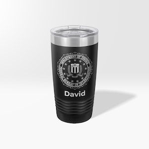 FBI Logo Tumbler , Tumblers for FBI , Department of Justice Seal Tumbler , Unique Law Enforcement Gift , Office tumblers ,Tea tumblers