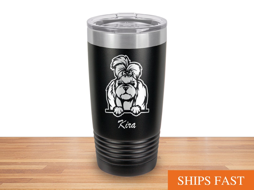 Custom Shih Tzu Engraved Bottle Personalized Stainless Steel Drinkware