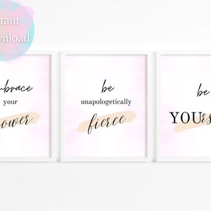 Druckbare Kunst | Inspirierende Zitate | Frauen stärken | Druckbare Kunst | Digitale Wandkunst