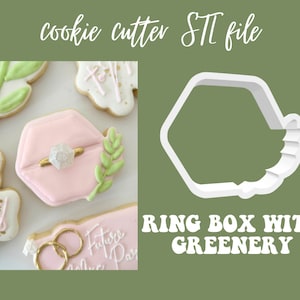 Hexagon Ring Box with Greenery - STL file