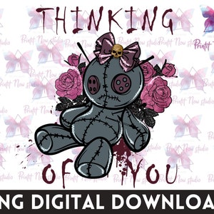 Thinking Of You Voodoo Doll Halloween Sublimation Design Png | Voodoo Doll Png,Sublimation Thinking Of You Png, Trending Sublimation Designs