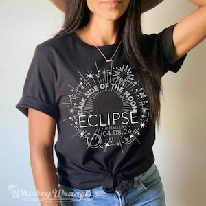 Glow In The Dark ECLIPSE T-Shirt Adult Heather Black Graphic Tee Shirt Family