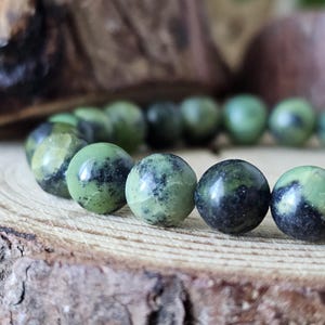 Jade Nephrite Bracelet 8mm lithotherapy natural stone