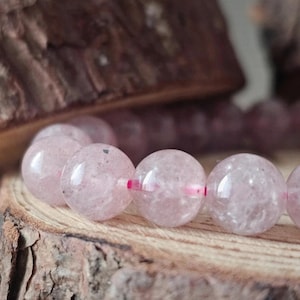 Strawberry quartz bracelet 8mm lithotherapy natural stone