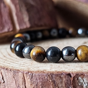 Triple Protection Bracelet 6 mm Lithotherapy Stone Bracelet