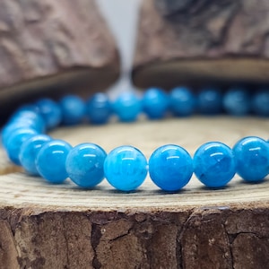Apatite bracelet 6mm AAA lithotherapy, natural stone