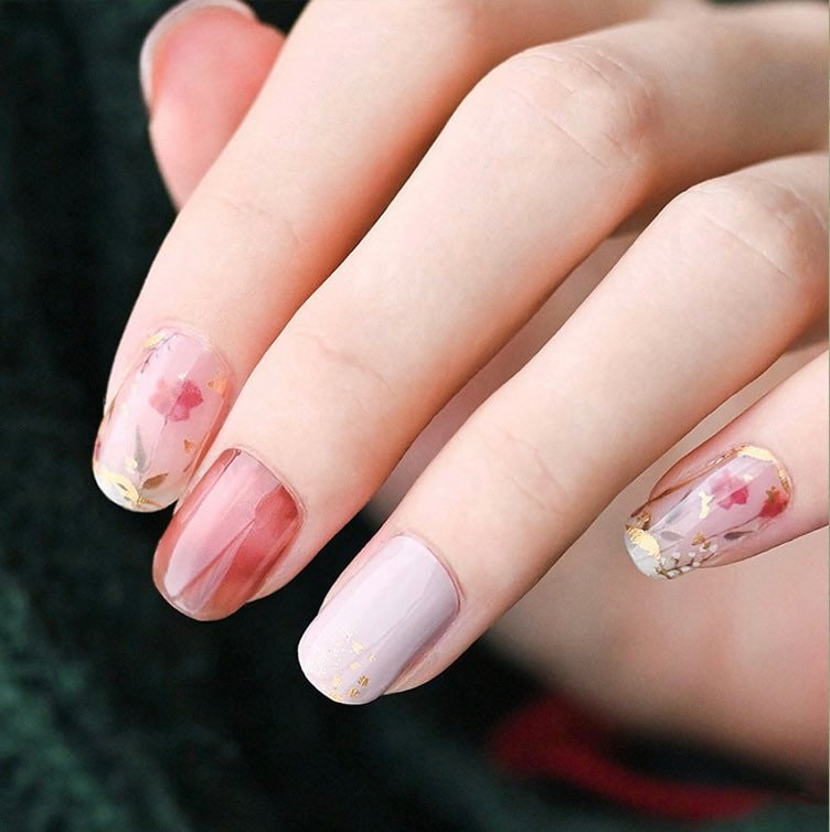 Semi Cured Nail Stickers Gel Nail Polish Strips Long LastingSelf