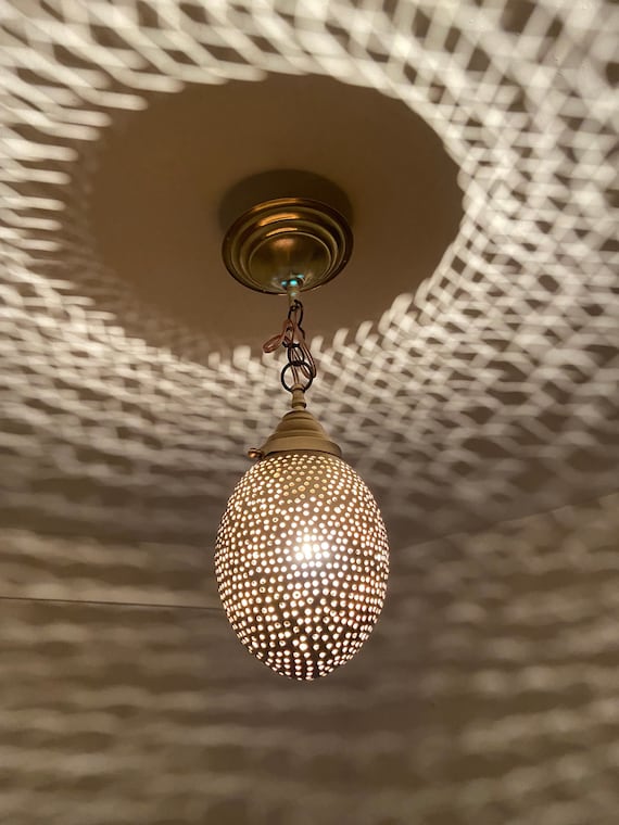 Small Moroccan Egg Hanging Lamp Moroccan Small Ceiling Lamp