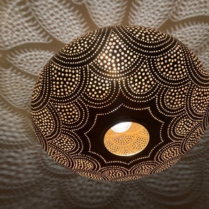 Moroccan ceiling pendant light, handmade brass hanging lantern, gold Morocco chandelier