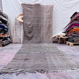 Moroccan Berber Haik Blanket, Vintage Throw for Bohemian Interiors