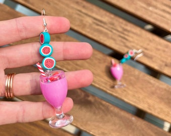 Triple Watermelon Smoothie Earrings!