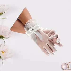 Bridal Gloves, Ladies gloves Bridesmaid, Wedding Accessories, Long Sheer Gloves, Tulle wedding gloves,Transparent Bride Gloves