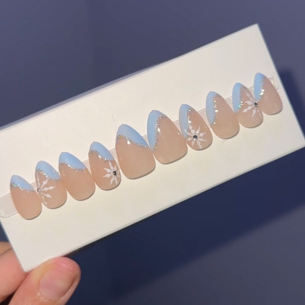 Short Almond Press on Nails - Etsy
