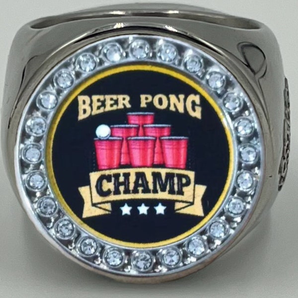 The deCAPitator Beerpong champ ring bottle cap & can tab opener! Party supplies drinkware bottle opener frat merchandise