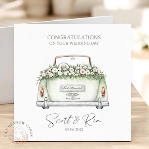 Le jour de votre mariage, carte personnalisée de félicitations à un couple spécial, M. et Mme de jeunes mariés, cadeau pour elle et lui