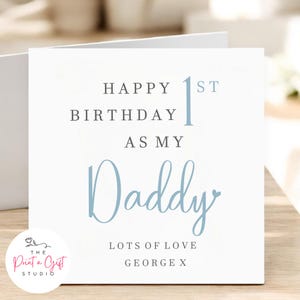 Alles Gute zum Geburtstag als Daddy Karte - Happy Birthday Day Daddy - Personalisierte Erstlings - und individuelle Nachricht - Daddy Geburtstagsgeschenk