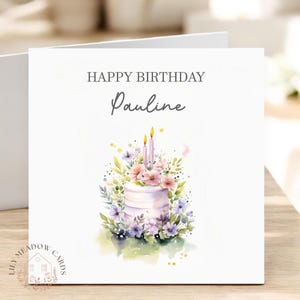Birthday card For Her | Ladies birthday card | Friend Happy birthday | Girls birthday card | floral | Milestone Birthday  | Twenty One