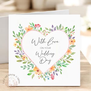 Le jour de votre mariage, carte personnalisée de félicitations à un couple spécial, M. et Mme de jeunes mariés, cadeau pour elle et lui