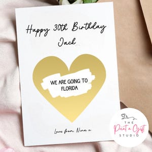 Carte à gratter surprise pour cadeau d'anniversaire, cadeau de faire-part surprise pour les fêtes, message secret, coeur personnalisé, cadeau caché