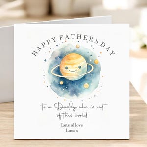 Geburtstagskarte für Papa personalisiert, Bester Papa der Welt Karte, Karte für Papa - Mama personalisiert, Karte für Mann, erster Geburtstag als Papa